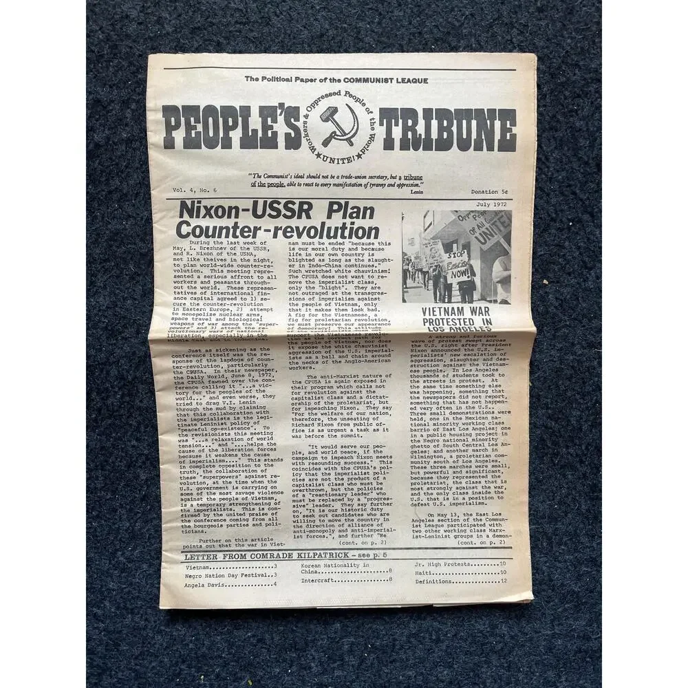 1974 Cold War Plans Exposed Soviet Peace Plan Propaganda Newspaper, Vintage Com